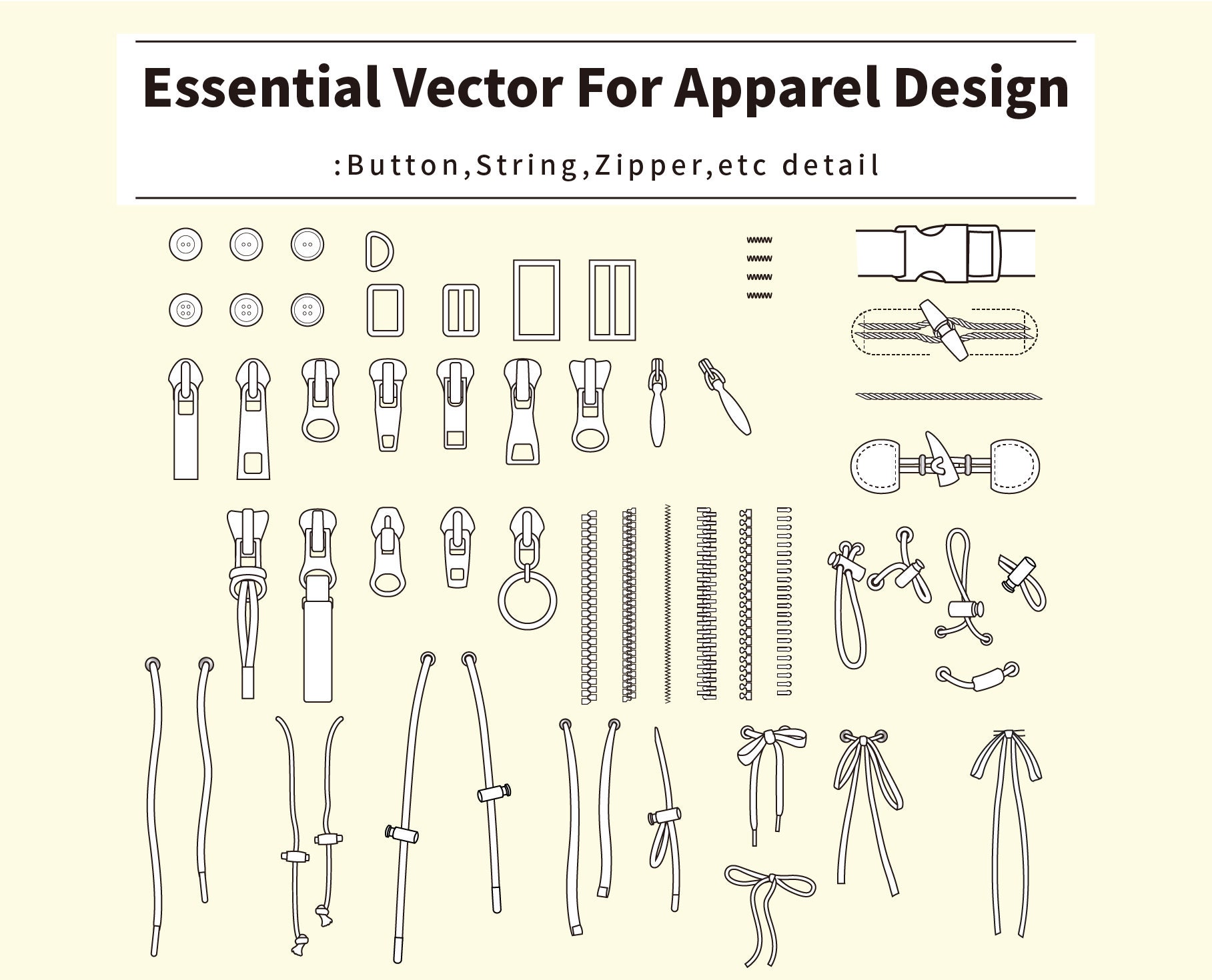 Pull Design Essentials Fashion Template Essential Vector for Apparel Design - Etsy