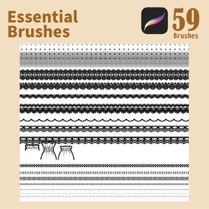 Procreate Fashion Sketch Brushes, Pleats, Lace, Smocking (59 Brushes ...