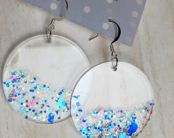 Confetti clear acrylic sparkle