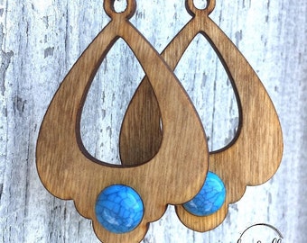 Wooden Earrings, Lightweight Large Earrings DENISE