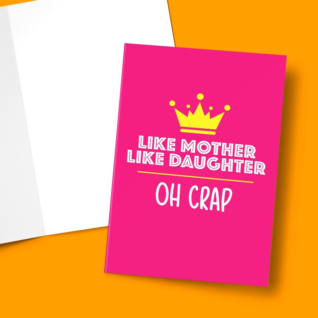 Like Mother Like Daughter Mothers Day Card Greeting Card Etsy 