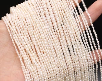 Natural White Freshwater Mini Pearl Beads, DIY Jewelry Making