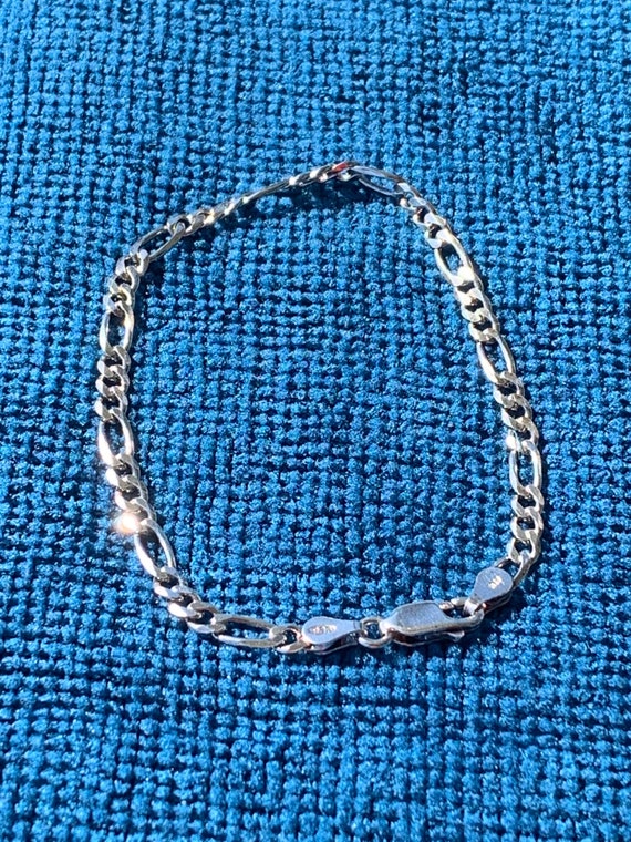 Cuban Chain Sterling Silver Bracelet - image 2