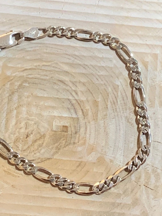 Cuban Chain Sterling Silver Bracelet - image 5
