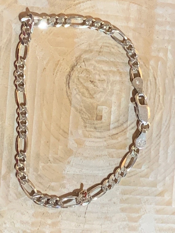 Cuban Chain Sterling Silver Bracelet - image 6