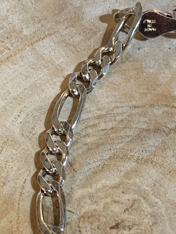 Cuban Chain Sterling Silver Bracelet - image 4
