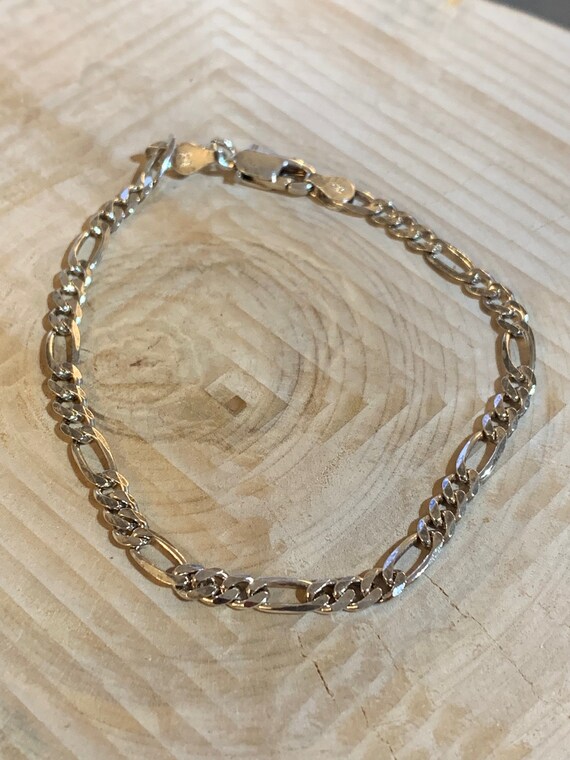 Cuban Chain Sterling Silver Bracelet - image 3