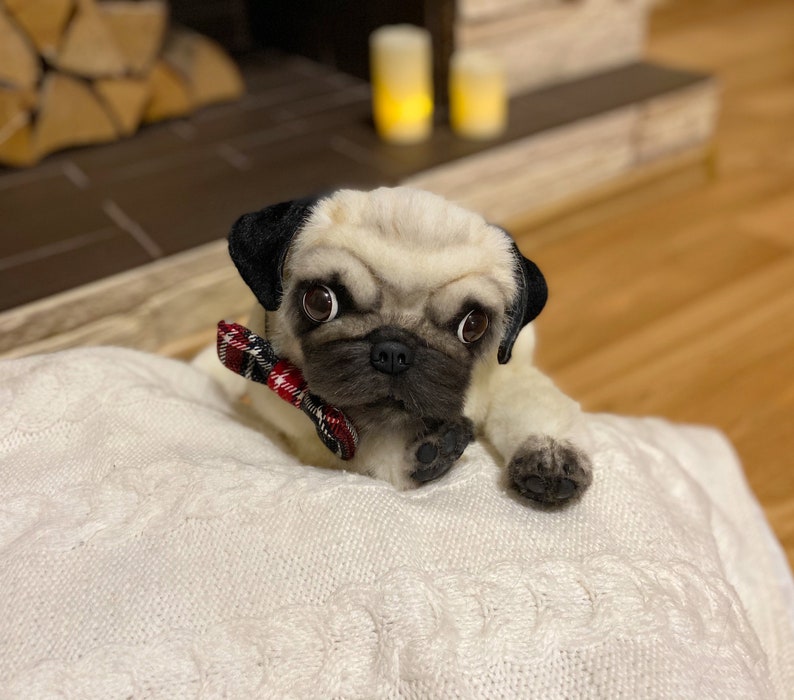 Pug dog. realistic animal plush realistic dog pug puppy Etsy