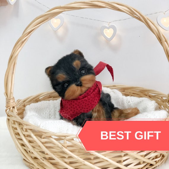 stuffed yorkie puppy