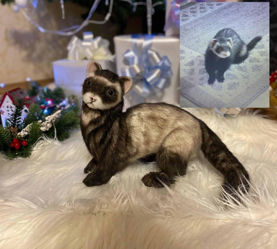 Life look replica ferret custom stuffed realistic plush Etsy