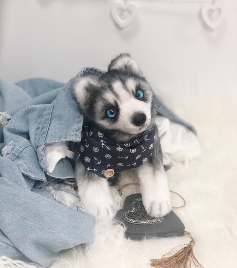 Husky Toysoft Huskyhusky Plushrealistic Husky Husky Puppy Etsy