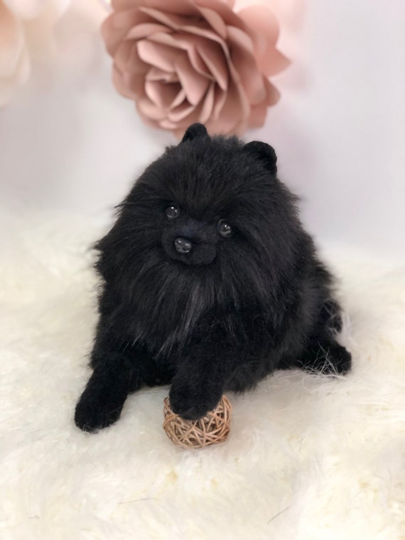 black pomeranian plush