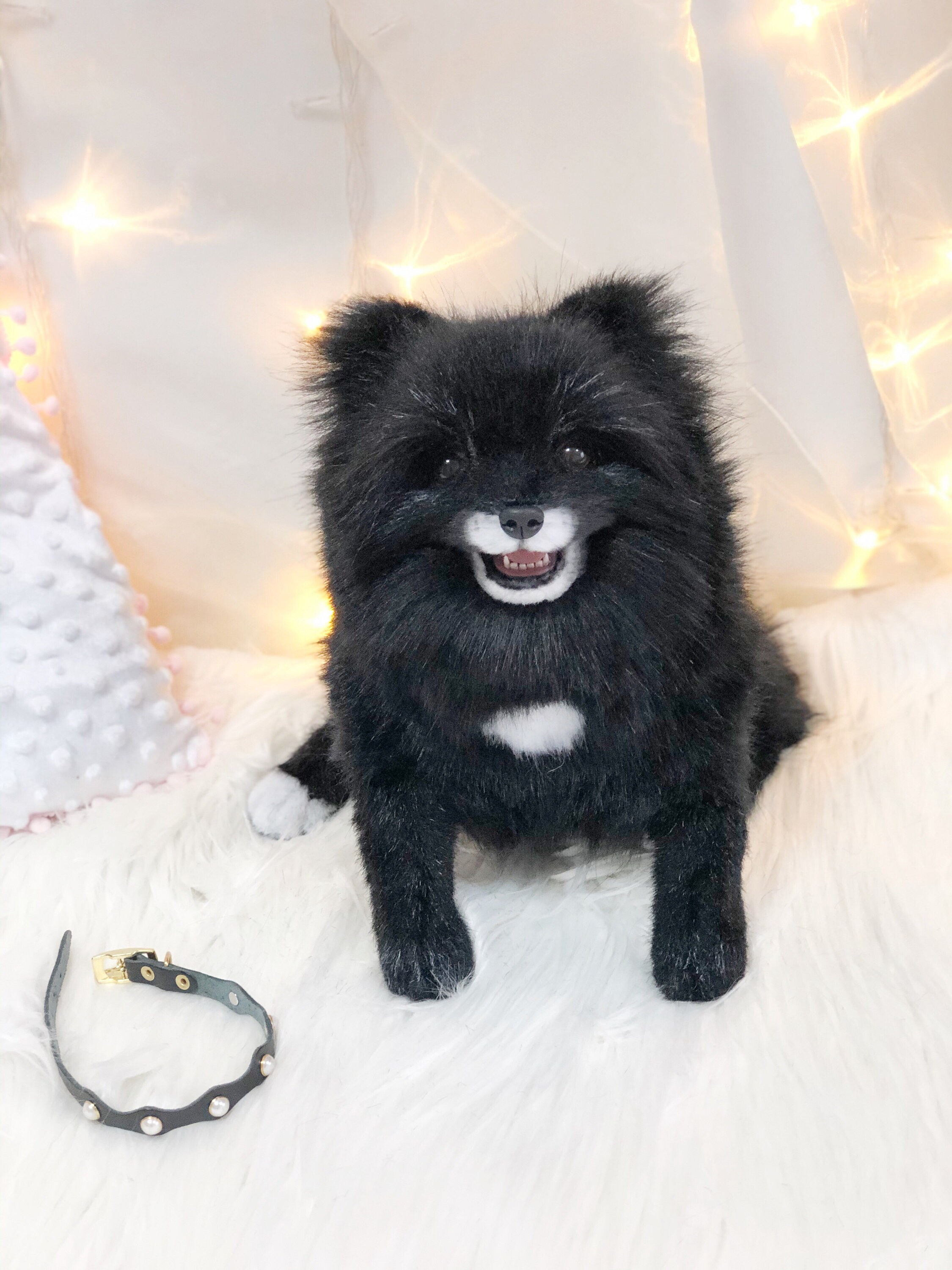 Realistischer Hund realistischer Spitz Hund schwarzer | Etsy