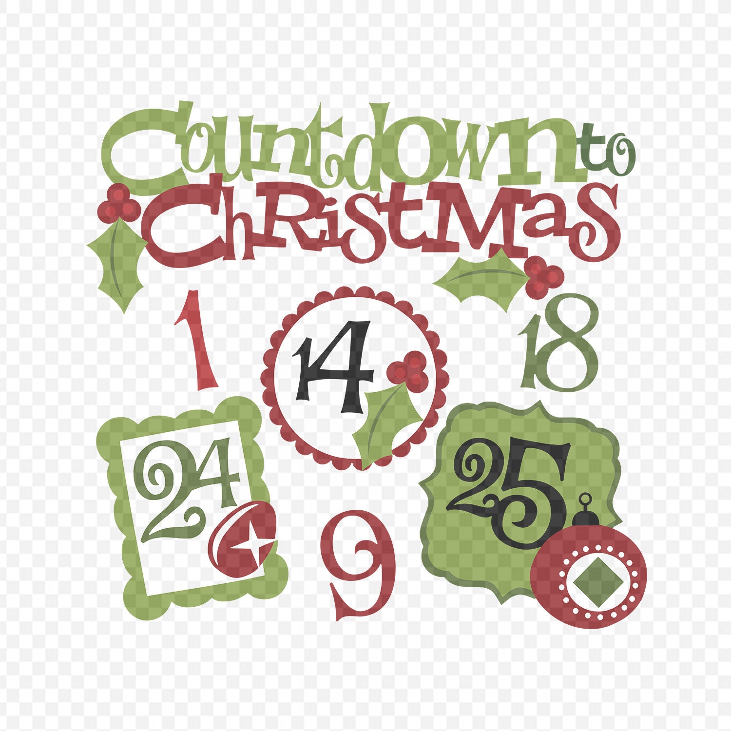 Download Christmas Countdown Number Svg Christmas Svg Merry ...