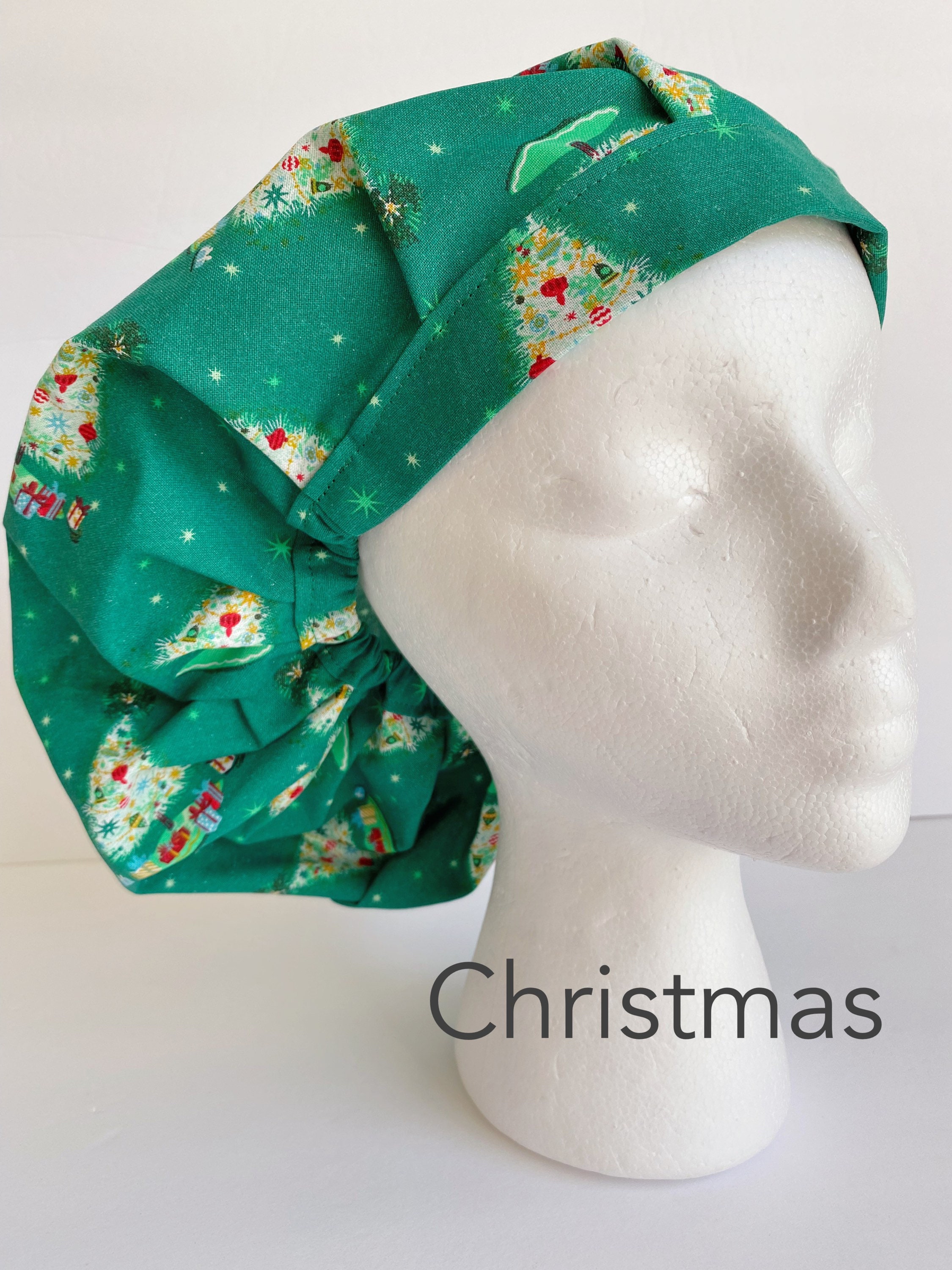 Christmas Trees and Presents Unisex Surgical Scrub Hat Christmas Trees and Presents Unisex Surgical Scrub Hat