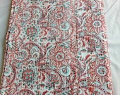 Indian handmade new kantha quilt blanket floral pattern 90x60 twin size soft touch