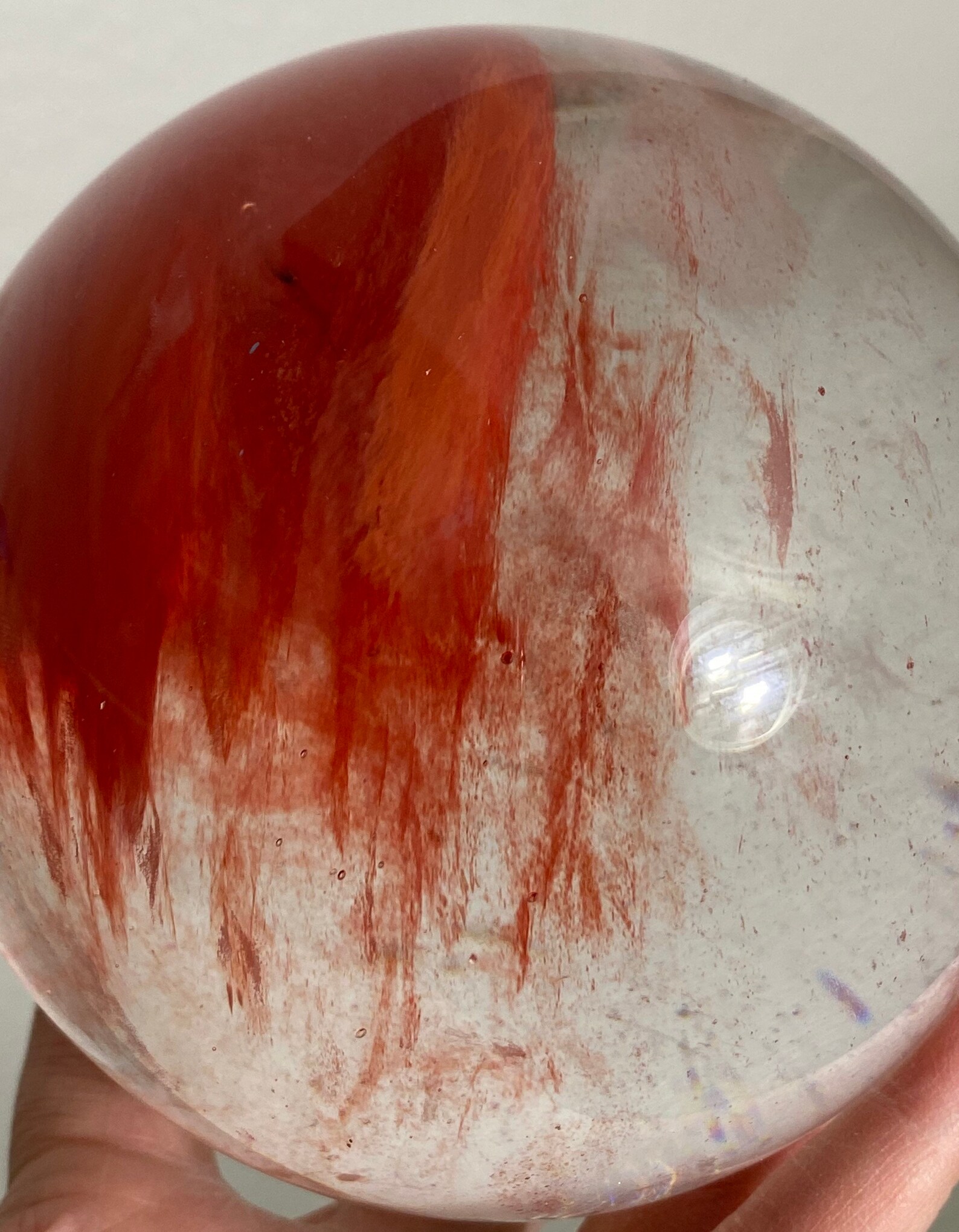 3.10lb Red Cherry Quartz Sphere w/stand 108mm Etsy