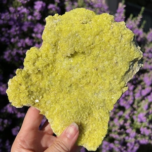 1.13lb Bolivian Yellow Sulphur Cluster,Sulphur Crystal, Bolivia Crystal,Sulphur on Matrix, Plus FREE Pocket Stones!