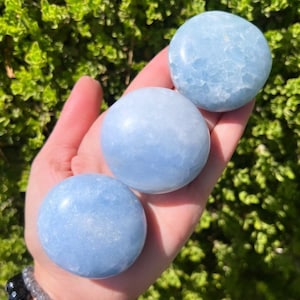 You Choose*Blue Calcite Palmstones