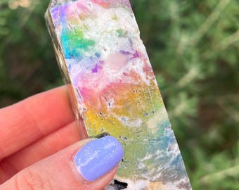 Aura Sphalerite Druzy Tower 160g, Crystal Obelisk, Sphalerite Crystal, Aura Crystal Point, Aura Crystal Point