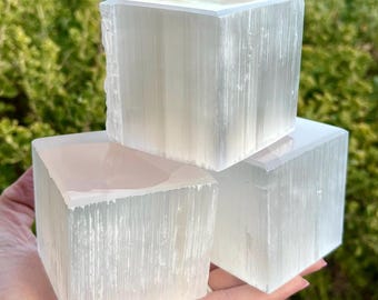 NEW Ulexite “TV Rock” Cube, Television Stone, Television Rock, TV Stone, Optical Crystal, Chameleon Rock, Ulexite Stone, Crystal Cube