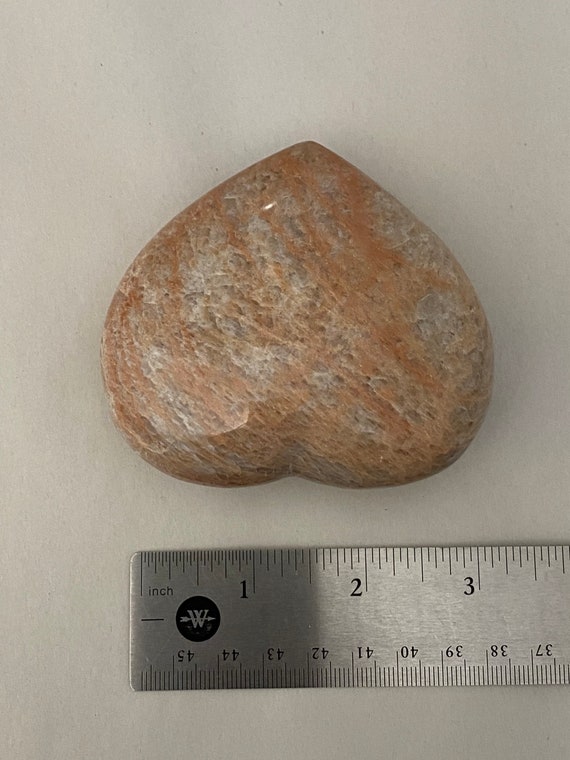 ピーチムーンストーンハート 342g - Etsy 日本