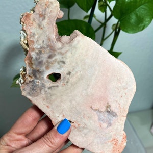 1.4lb Pink Amethyst Slab w/ Stand