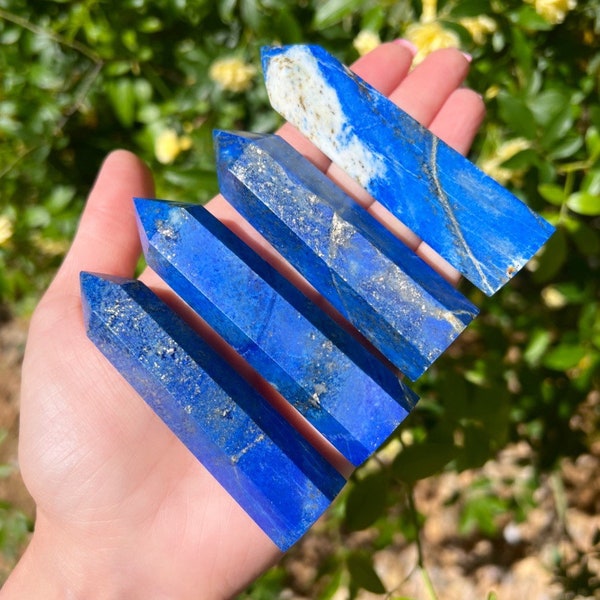 You Choose*AAA UV Reactive Lapis Lazuli Towers, Lapis Lazuli Point, Lapis Lazuli Tower, Blue Gemstone Tower, Lapis Lazuli Crystal