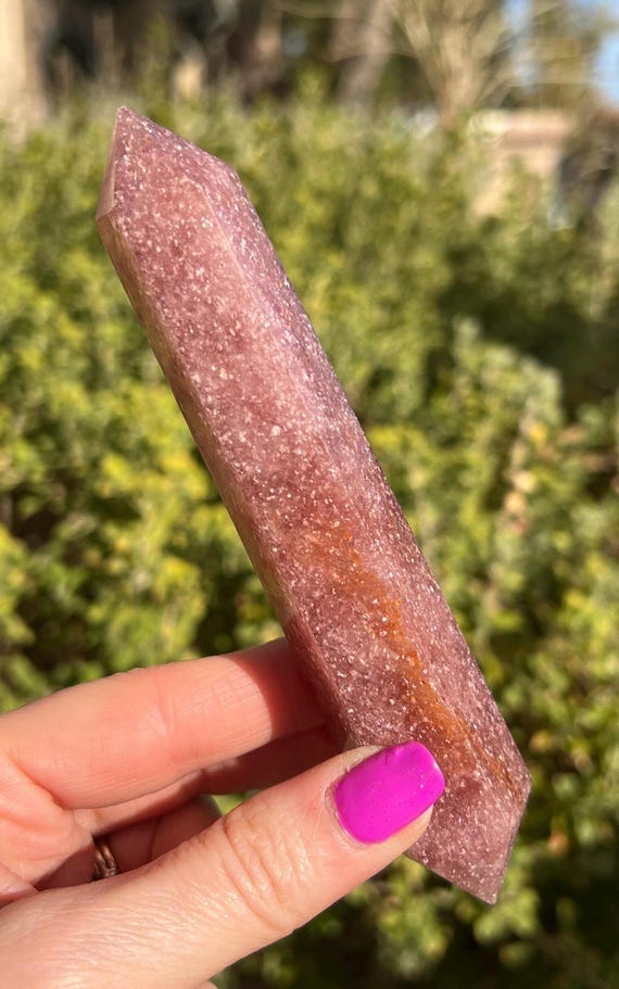 ストロベリークォーツ ダブルターミネーテッドワンド 123g