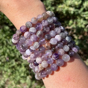 8mm Chevron Amethyst Bracelet, Purple Amethyst Bracelet, Amethyst Stretchy Bracelet, Amethyst Beaded Stretch Bracelet, Amethyst Jewelry