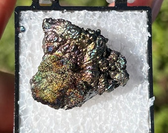 Turgite botrioidale arcobaleno iridescente di Graves Mtn, minerale in miniatura, esemplare da esposizione, cristallo di turgite, oltre a pietre tascabili GRATUITE!