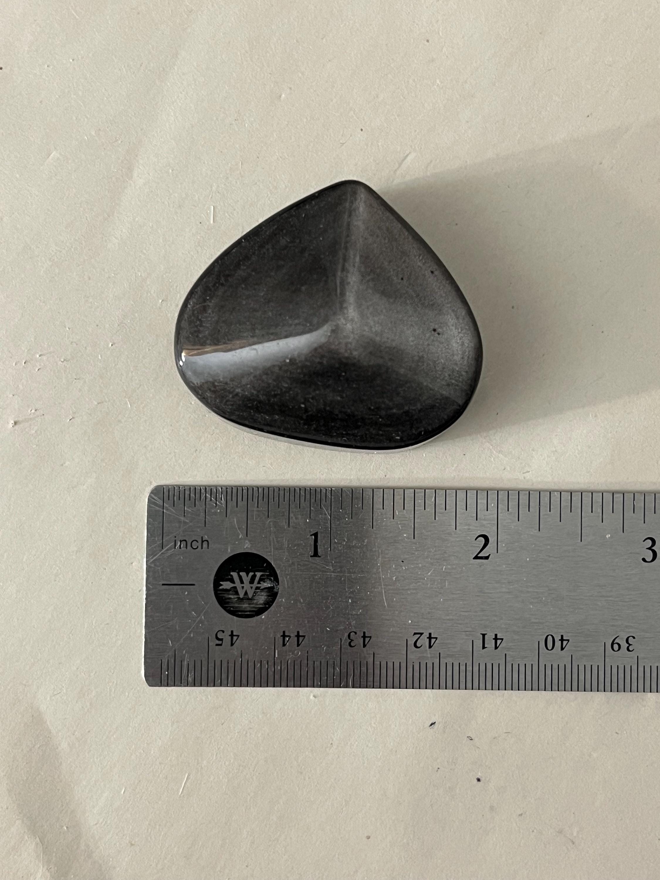 シルバーシーンオブシディアンハート 57g - Etsy 日本