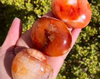 You Choose*Carnelian Palmstones, Banded Carnelian, Carnelian, Natural Carnelian, Carnelian Agate, Polished Carnelian