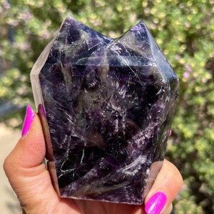 Chevron Amethyst Double Terminated Point 1lb, Dream Amethyst, Dogtooth Amethyst, Amethyst, Chevron Amethyst Crystal, Brazilian Amethyst