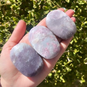 You Choose*Unicorn Stone Palmstones,  Crystal Palmstone, Lepidolite Palmstone, Unicorn Stone, Natural Lepidolite, Polished Lepidolite
