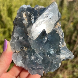 1.4lb Celestite Cluster, Celestine Cluster, Celestite Crystal, High Quality Celestite, Raw Celestite, Celestite Geode Cluster, Blue Crystal