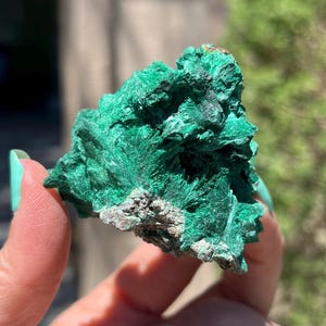 Raw Green Malachite Cluster 127g, Malachite Cluster, Malachite Specimen, Fibrous Malachite, Malachite Crystal, Velvet Malachite