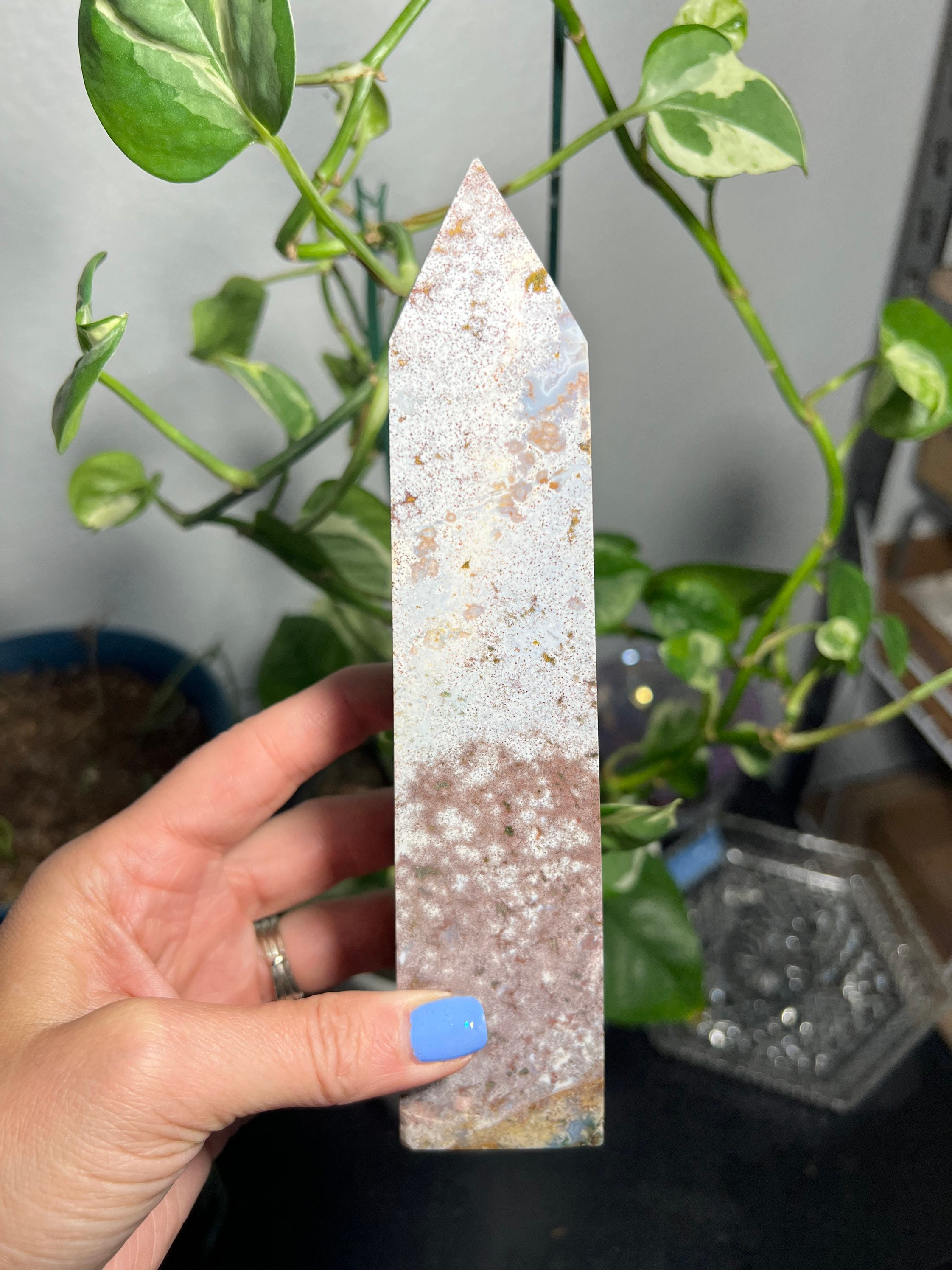 1.3 ポンドのレインボー オーシャン ジャスパー タワー、シー