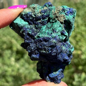 Raw Azurite/Malachite Cluster 126g, Malacite Cluster, Azurite, Druzy Azurite, Rough Malachite, Crystal Combo, Natural Azurite Malachite