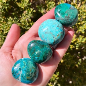 You Choose*Polished Chrysocolla Malachite Mini Palmstones