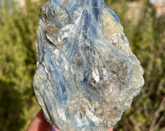 1.2lb Blue Kyanite Cluster, Raw Kyanite, Natural Blue Kyanite, Rough Kyanite, Blue Kyanite Raw, Kyanite Quartz, Mica Blue Kyanite