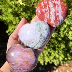 You Choose*Rainbow Ocean Jasper Hearts