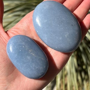 You Choose*Angelite Palmstones, Angelite Crystal, Polished Angelite, Blue Crystal Palmstone, Anhydrite Stone, Anhydrite Palmstone