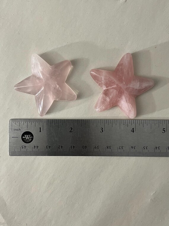 ピンクのローズクォーツの星（2）、ローズクォーツ、クリスタルの星の