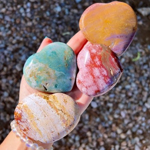 You Choose*Rainbow Ocean Jasper Hearts