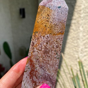 Ocean Jasper Point 305g, Sea Jasper Tower, Ocean Jasper Point, Rainbow Jasper Tower, Plus FREE Pocket Stones!