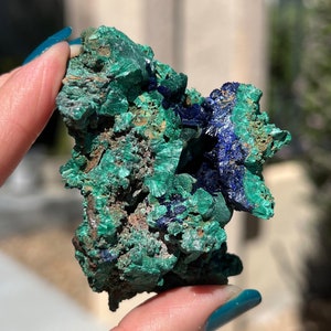 Raw Azurite/Malachite Cluster 126g, Malacite Cluster, Azurite, Druzy Azurite, Rough Malachite, Crystal Combo, Natural Azurite Malachite