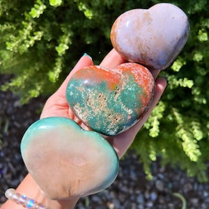You Choose*Rainbow Ocean Jasper Hearts