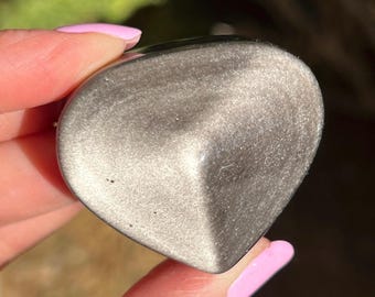 シルバーシーンオブシディアンハート 57g - Etsy 日本