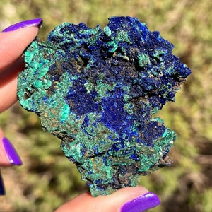 Raw Azurite/Malachite Cluster 137g
